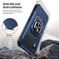 thumbnail image 3 of TJS A195 Back Cover Cell Phone Case with Kickstand for Cricket, Blue, 3 of 5