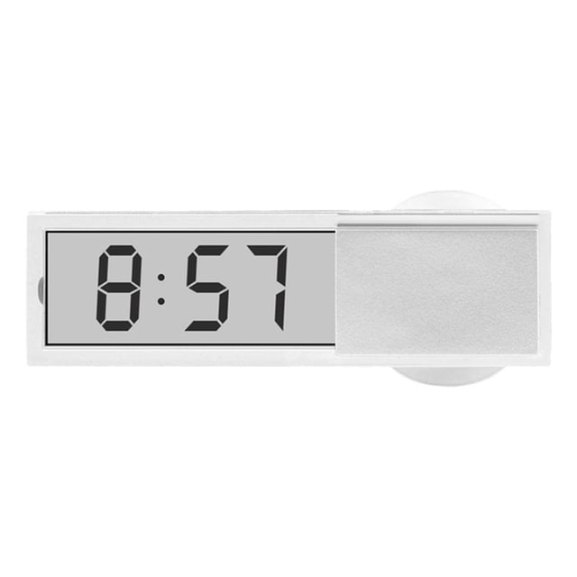 Wartleves Termómetro digital 2 en 1 con pantalla LCD y ventosa para reloj