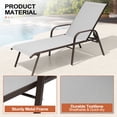 thumbnail image 6 of Crestlive Products Adjustable Steel Chaise Lounge Chair, 6‑Position Recliner with Rust-Resistant Frame (Light Gray), 6 of 8