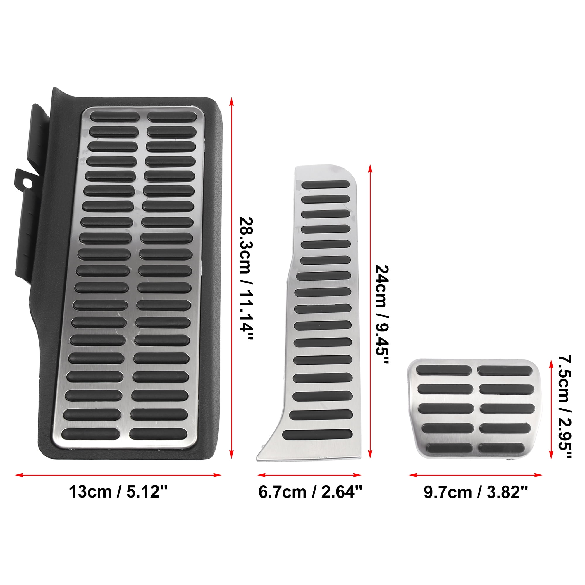 Unique Bargains 3 Pcs Automatic Car Anti-Slip Brake Gas Foot Pedal Pads for Volkswagen