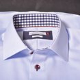 thumbnail image 4 of J Harvest & Frost - Camisa formal tallaje regular Modelo Red Bow hombre caballero (Azul cielo/Azul marino) J Harvest & Frost UTRW3871_skynavy, 4 of 5