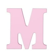 Wooden Letter "M" Hanging Initials Color: Pink