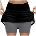 thumbnail image 2 of vigerkar Womens Skorts with Pockets Tummy Control Plus Size Athletic Pants with Pockets Fashion Casual Short Skirt Black, L, 2 of 5