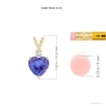 thumbnail image 3 of ANGARA Natural Heart-Shaped Tanzanite V-Bale Pendant with Diamond in 14K Yellow Gold for Women (Size-6mm) | December Birthstone, Anniversary, Jewelry Gift for Women | Natural Tanzanite Necklace, 3 of 8