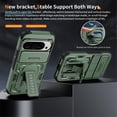 thumbnail image 6 of Rugged Phone Case for Google Pixel 11 / 11 Pro, Military Grade Shockproof Cover with Sliding Camera Lens Protector, 2-Way Kickstand, Anti-Slip, Heavy Duty Full-Body Drop Protection ﻿,Green, 6 of 8