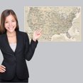 thumbnail image 4 of 2 Pack - Antique Style USA Map + USA Money $ Chart (Laminated, 18" x 29"), 4 of 5