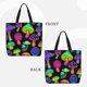 thumbnail image 2 of Fotbe Bright Mushrooms Bolsa Tote con Estampado para Mujer, Bolsos con Cremallera, Bolsa de Hombro Casual de Gran Capacidad con Bolsillos Internos, 2 of 7