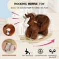 thumbnail image 4 of Alvantor Kids Plush Ride-On Horse with Music & Wooden Base, Ideal for Toddlers, 4 of 8