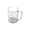 Clear, variant on Rirozkan Glacier Mouthwash Cup, Transparent Corrugated Tumbler with Handle, Stylish Toothbrush Holder for Bathroom, Vanity, Powder Room