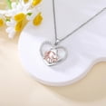 thumbnail image 5 of Soulmeet 925 Sterling Silver Mother Heart Pendant Necklace Mom Heart Opal Necklace Mom Pendant Necklaces for Mom New Mum Jewelry Gifts for Grandmother Mom Wife-1, 5 of 10