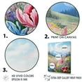 thumbnail image 3 of Designart "Mountain Charm Of Purple Tulip Blooms II" Tulips Floater Framed Canvas Art Print, 3 of 5