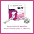 thumbnail image 4 of Seni Super Quatro Adult Brief, White, Overnight Incontinence Protection, 9 Count, 1 Pack, 4 of 10