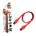 thumbnail image 2 of lionlar Ver010-X Carte Riser Pci-E 1x à 16x Rallonge de Carte Vidéo pour GPU Exploitation Minière Exploitation Minière Rouge Sans, 2 of 9
