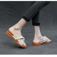 thumbnail image 6 of AXXD Women Beige Sandals Clearance Under $10 Summer Car Line Casual Breathable Comfortable Thick Bottom Outdoor, 6 of 6