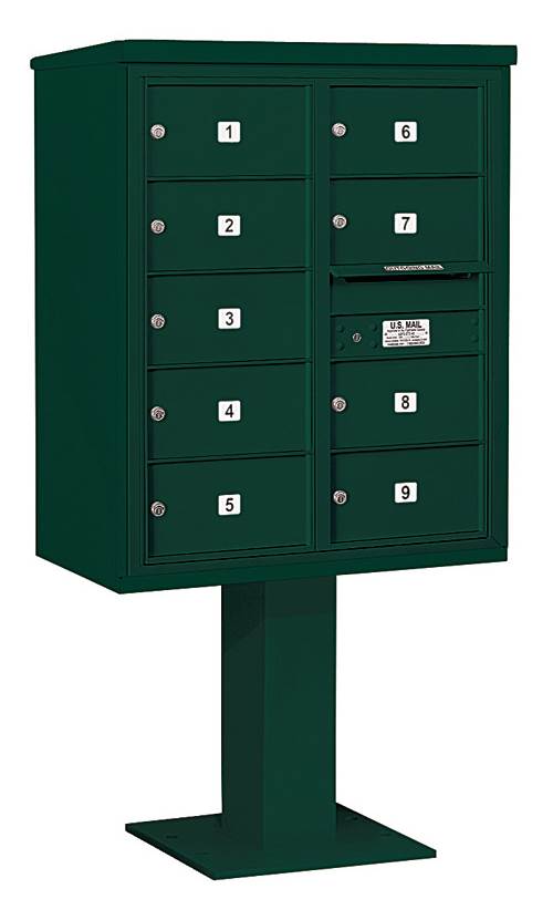 Commercial Mailbox with Mail Slot in Green