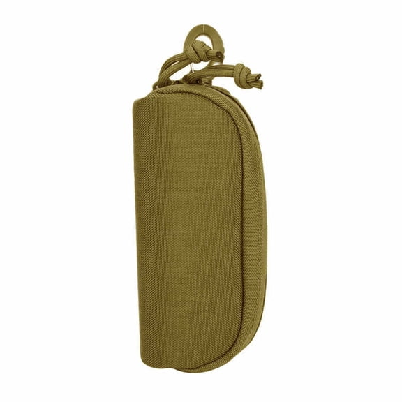 Nylon Hard Shell Eyeglass Case with Carabiner, Rugged Shockproof Sunglasses Protector with Compatible Clip for Outdoor Travel and Hiking Green