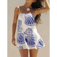 thumbnail image 3 of Women's Shell Print Sleeveless Summer Mini Dress 100% Polyester Lightweight No Stretch Easy Care Daytime Party Ready, 3 of 7