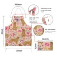 thumbnail image 7 of Golden Retriever with Flowers Apron-Garden Aprons for Women with Pockets-Cotton Linen Waterproof Kitchen Cooking Gardening Aprons Adjustable for Kitchen,Cooking,BBQ and Salon 33x27 Inch, 7 of 7