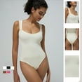 thumbnail image 4 of Women's 3-Pack Yoga Bodysuits - Wide Straps, Slim Fit, Seamless & Non-Roll Waistband, 4 of 4