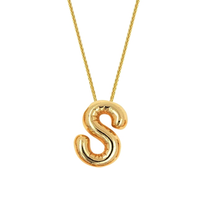 Colgante de Letras Del Alfabeto con Globos Xihbxyly de Cobre Collar Versatil