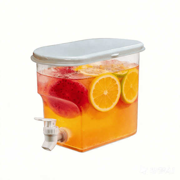 FastXmas Cold Kettle with Faucet, 3.5L Refrigerator Juice Water Pitcher, Home Plastic Beverage Dispenser, Drink Container for Home, Kitchen, Camping, Party, Office, Dinner