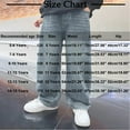 thumbnail image 3 of ZACPNCV Boys Baggy Jeans for Kids Teen Casual Straight Wide Leg Cargo Jeans Summer Loose Elastic Waist Denim Pants with Pockets Blue 5-6 Years, 3 of 5
