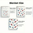 thumbnail image 4 of 1pc Christmas Rockets & Stars HD Print RV Blanket - Lightweight Flannel Throw for Camping, Travel, Car, Couch - Soft Warm Fleece Blanket with Festive Rocket Design, Perfect Holiday Gift, Trav, 4 of 10