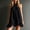 Black, variant on Women's Sleeveless Button up Mini Dress Stand Collar Ruffle Hem Loose Tank Dress, Solid Casual Swing Dress for Daily & Beach Outfits Pink