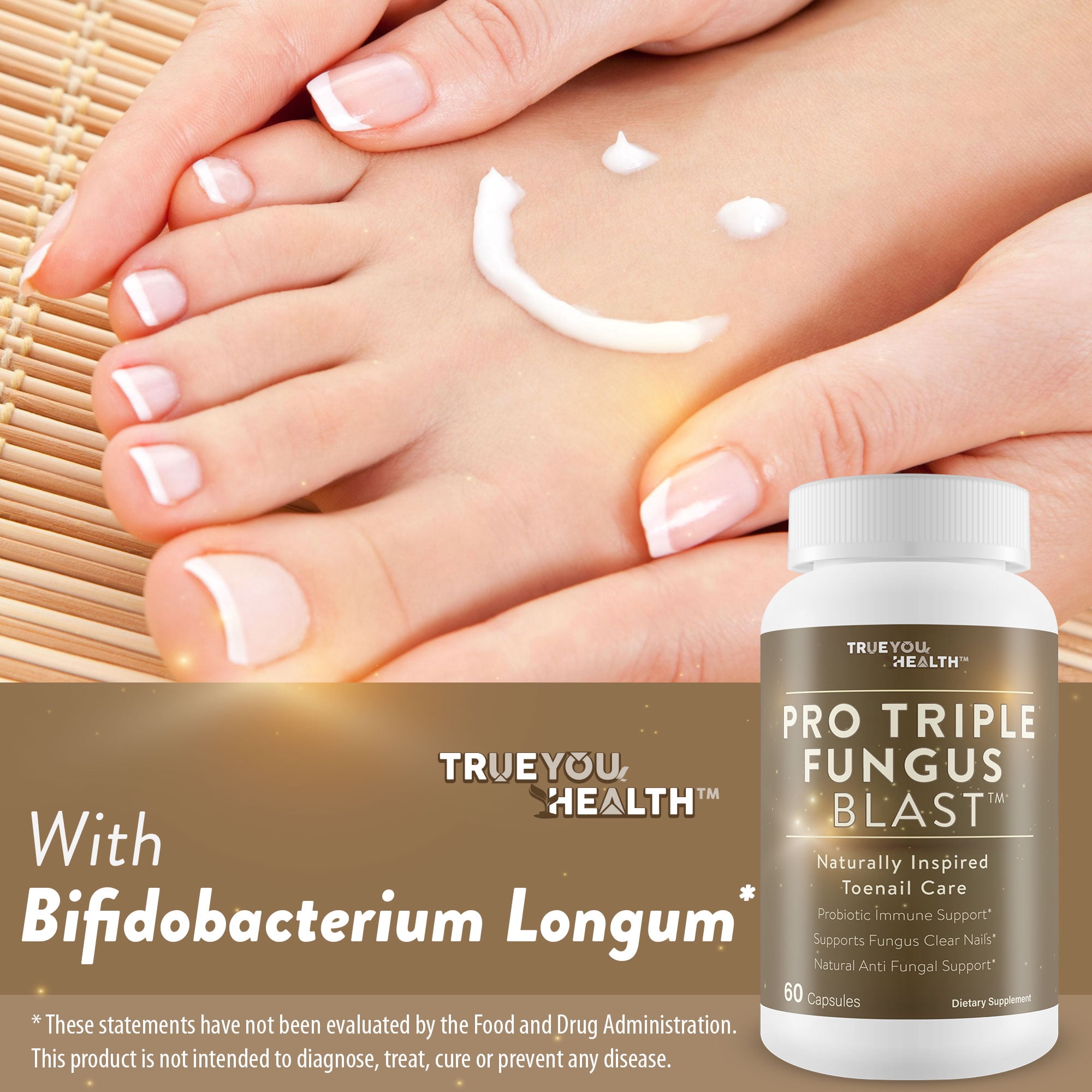 Pro Triple Fungus Blast - Probiotic Fungus Fighter - Health Support To Aid Natural Inhibition Of Toe Nail & Foot Fungus - Help Clear Nails & Feet & Keep Them Clear With Regular Health Support