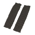 thumbnail image 3 of UJNDER Women's Autumn Winter Knitted Leg Warmers Foot Covers Boot Socks Cable Knit Stacked Dark Gray, 3 of 3