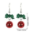 thumbnail image 3 of Christmas Ornaments Festive Earrings with Bow and Red Beads for Holiday Celebrations and Giving in This Unique Series, 3 of 8