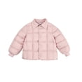 thumbnail image 5 of Wilark Girls Winter Coats Quilted Long Sleeve Collared Loose Fit Casual Fashion Puffer Jacket Pink 4-10, 5 of 8