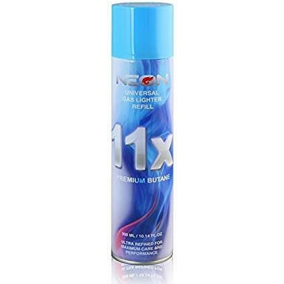 2 CAN Of NEON 11X Butane Fuel Lighter Refill Gas