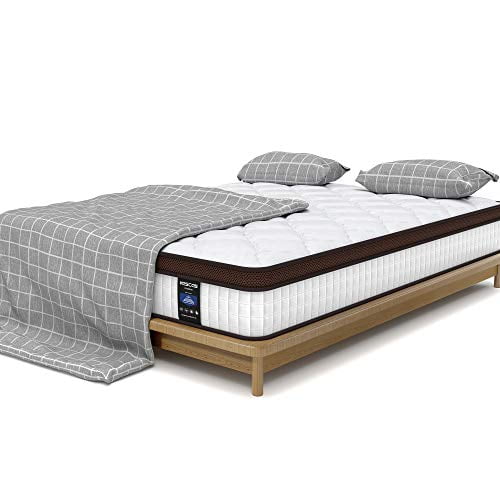 Full Mattress, Kescas 10 Inch Memory Foam Hybrid Mattress in a Box, Motion Isolation Pocket Spring Full Size Bed, Sleep Cooler with Pressure Relief, No-Risk 100-Night Trial, 10-Year Support