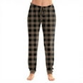 thumbnail image 3 of Hearthz Plaid Womans Pajama Pants Drawstring Elastic Cuffs Pj Bottoms Women Winter Soft Lightweight Sleeping Pants Women with Pocket, 3 of 6