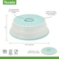 thumbnail image 3 of Tovolo Microwave Splatter Cover for Food, Medium (Blue Haze) - Collapsible & Vented Silicone Splatter Guard Lid - Microwave Plate & Dish Cover with Handle - BPA-Free Kitchen Gadget for Meal Prep, 3 of 6