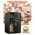 thumbnail image 5 of BESAFETY 6.5 Cuft Large Safe Box, Digital Keypad Home Security Safe With Fireproof Waterproof Bag & Adjustable Shelf, 5 of 11