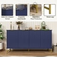 thumbnail image 5 of Boyel Living 4 Door Sideboard Cabinet, Accent Cabinet Buffet Cabinet with Storage & 2 Adjustable Shelf for Living Room (Blue), 5 of 6
