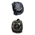 thumbnail image 1 of Reloj de pulsera ancho Salvador Punk Vintage PU cuero Romano, 1 of 10