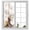 White, variant on Western Cowboy Boots Window Privacy Film, Vintage Country Brown Wooden Static Cling UV Sun Blocking Heat Control Window Tint Day and Night, Non-Adhesive One Way Windows Privacy Cover 29.5''x78.7''