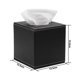 thumbnail image 5 of Soporte para caja de pañuelos de cuero PU, servilletero cuadrado, dispensador de caja de papel de bombeo, soporte para pañuelos faciales con fondo magnético, 5 of 5