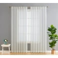 thumbnail image 2 of THD Scarlett Semi Sheer Pocket Top & Back Tab Lightweight Window Curtains Drapery Panels, 2 Panels, 2 of 4