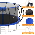thumbnail image 3 of KOFUN Trampoline with Basketball Hoop, 1500lbs 10FT 12FT 14FT 16FT Trampoline for Adults and Kids, No Gap Design Backyard Trampoline with Enclosure Net, Ladder, Blue, 3 of 8