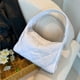 thumbnail image 3 of Bolso de mano con cremallera para mujer bolsa de media luna color sólido ligero para uso diario, 3 of 9