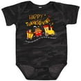 thumbnail image 3 of Inktastic Happy Thanksgiving Turkey Train with Food Boys or Girls Baby Bodysuit, 3 of 5