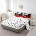 thumbnail image 5 of Manfei Cartoon Console 7 Pieces Bedding Comforter Set,Modern Video Game Full Bedding Set,Red White Black Fitted Sheet Flat Sheet For Boys Teens,Super Cozy Room Decor Reversible, 5 of 8