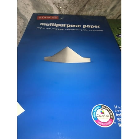 - Staples Multipurpose 11 x 17 White Ledger Copy Paper, 500 Sheets (1 Pack)