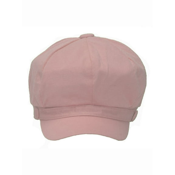 Cotton Elastic Newsboy Cap- Lt Pink