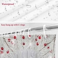 thumbnail image 6 of Winter Snowflake Bathroom Shower Curtain Christmas White Pine Branch Gray Wood Grain Waterproof Washable Shower Curtains for Bathtub Bath Decor with Grommets and Hook 72 X 72 Inch, 6 of 8
