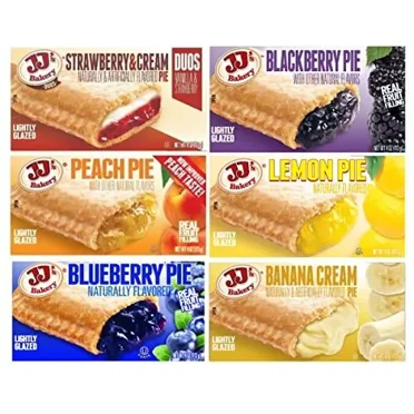 JJ's Bakery Fruit Pie Variety Pack Kosher Parve | 6 Flavors | 6 Pack